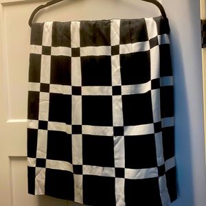 Halogen lined skirt church black and white size 16